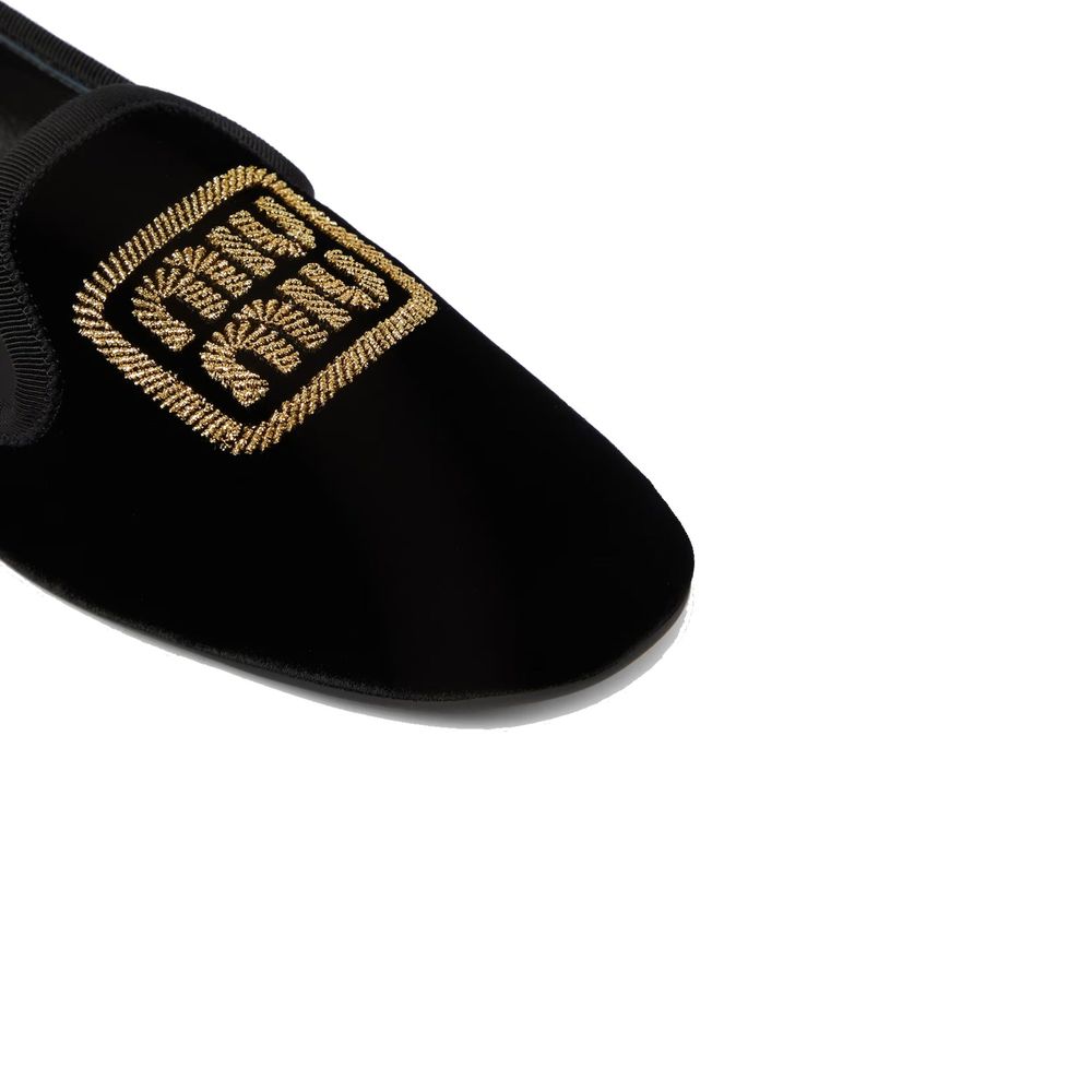 Miu Miu Black Fabric Moccassin for Women