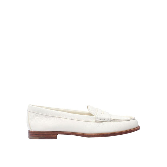 Church's White Calfskin Slip-On Loafers for Women