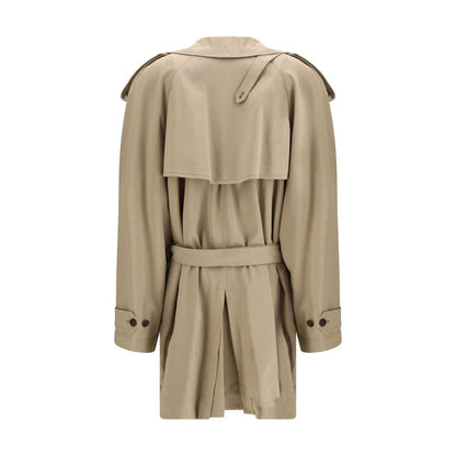 Balenciaga Beige Cotton Belted Trench Coat