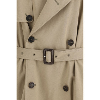Balenciaga Beige Cotton Belted Trench Coat