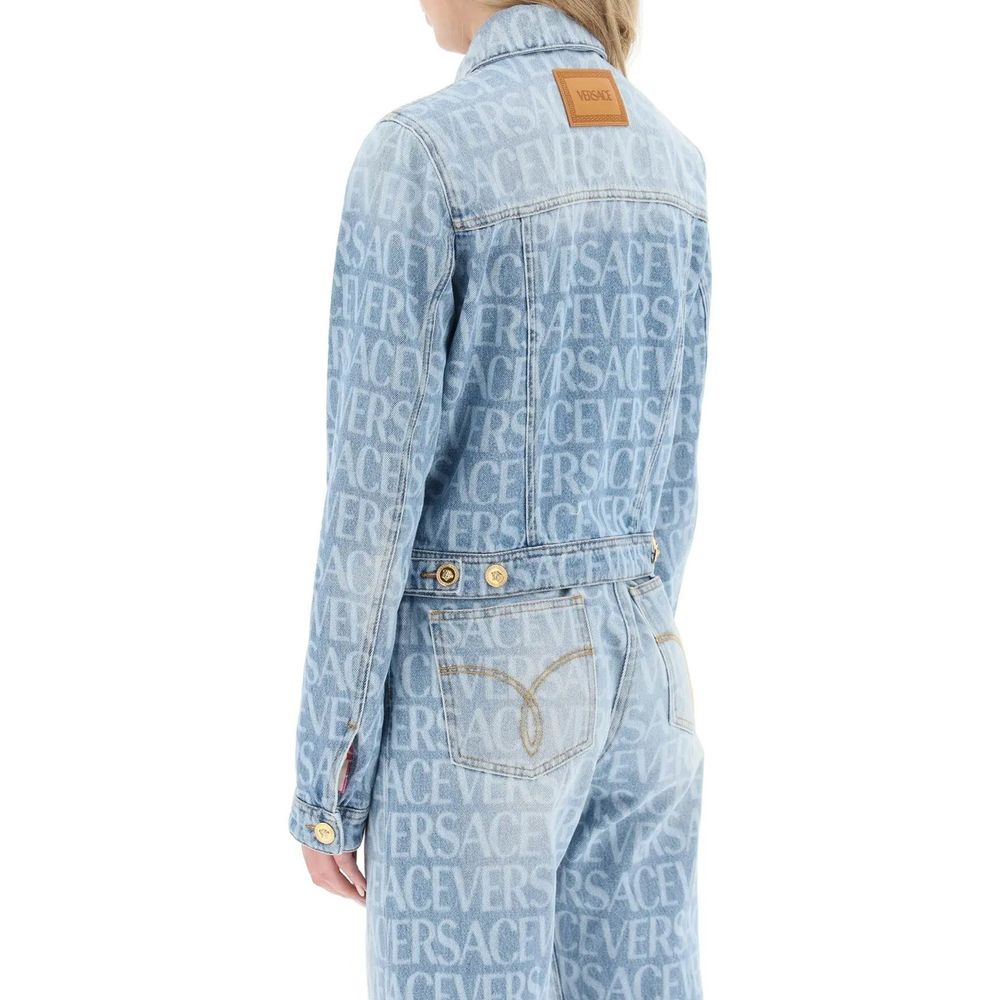 Versace Blue Cotton Denim Jacket for Women