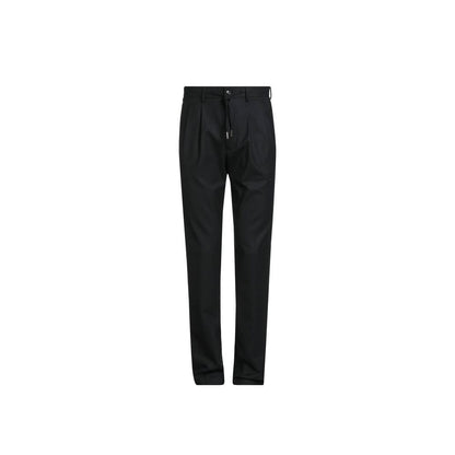 Herno Black Elastane Casual Pants for Men