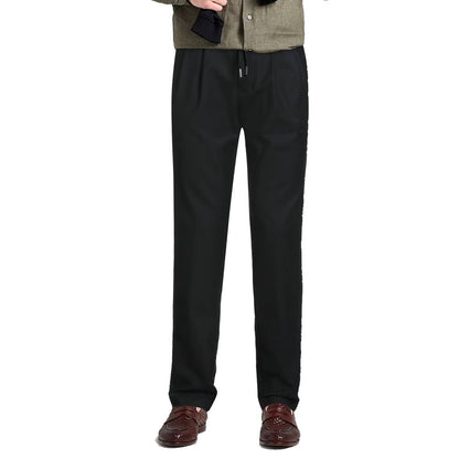 Herno Black Elastane Casual Pants for Men