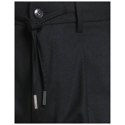 Herno Black Elastane Casual Pants for Men