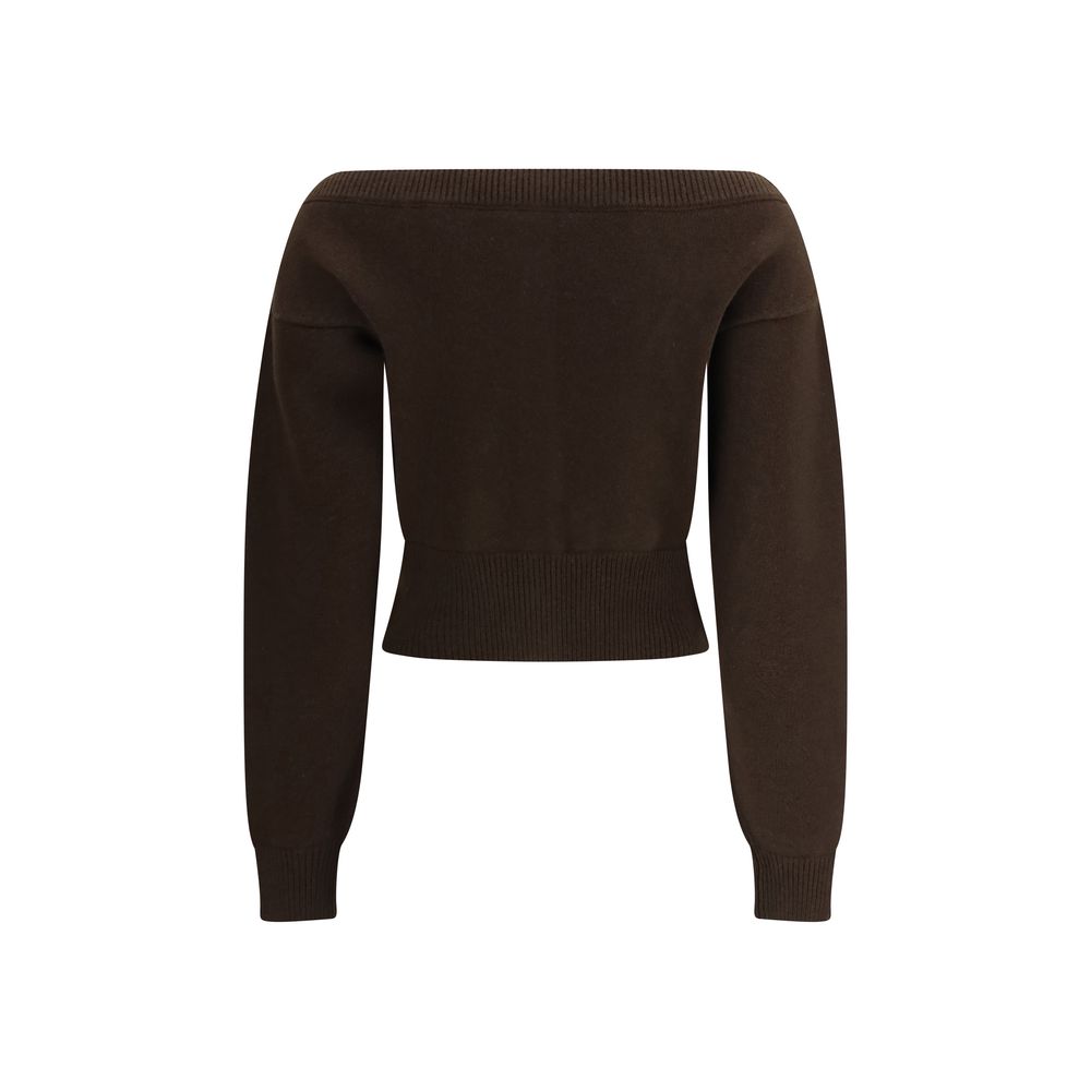 Tom Ford Brown Cashmere Cropped Shrunken Cardigan