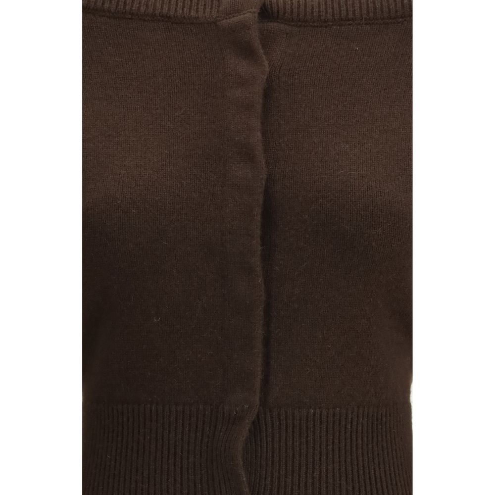 Tom Ford Brown Cashmere Cropped Shrunken Cardigan