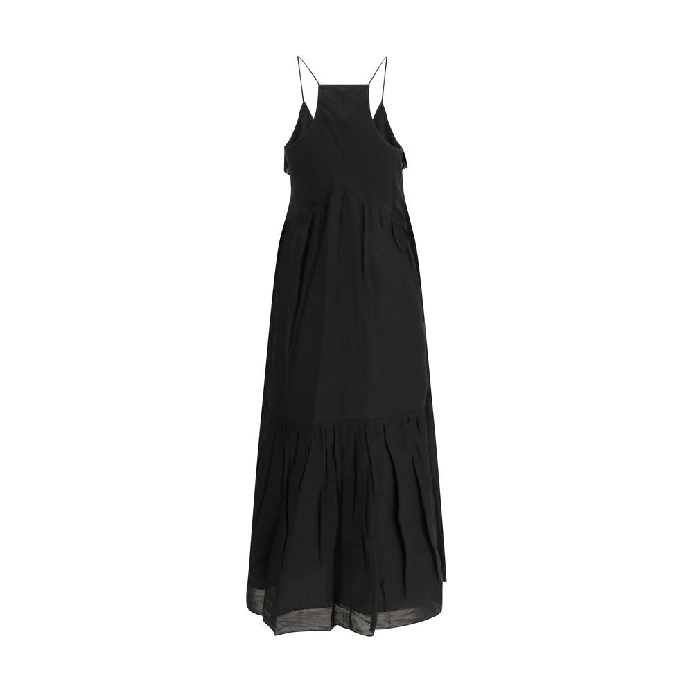 Marant Etoile Vasma Strappy Black Cotton Casual Dress