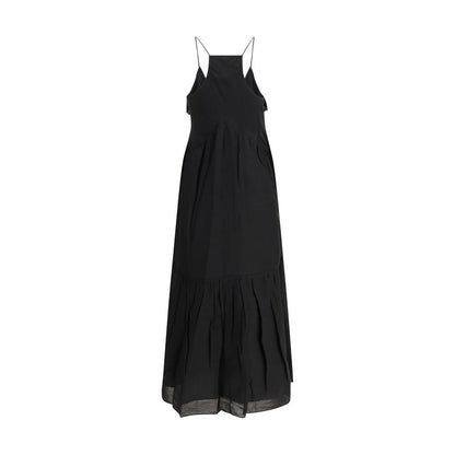 Marant Etoile Vasma Strappy Black Cotton Casual Dress
