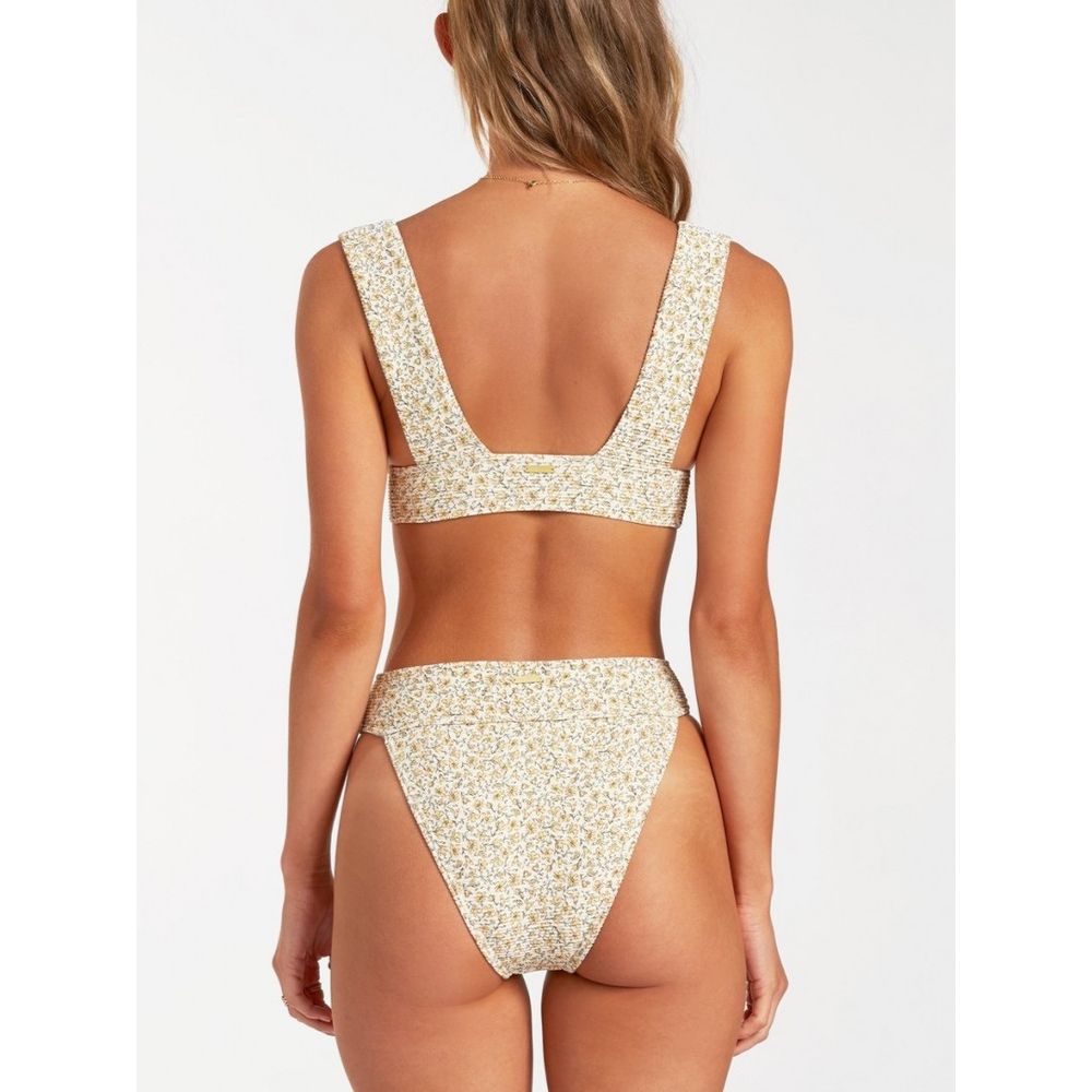BILLABONG Summer Love Floral Print Ribbed Bikini Bottoms