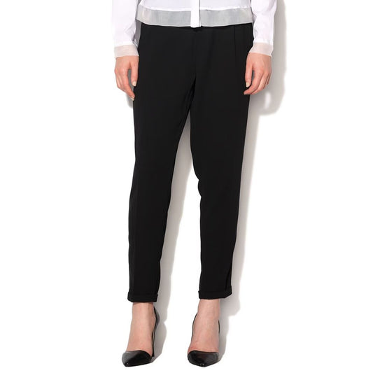 GAS Black Polyester Casual Pants