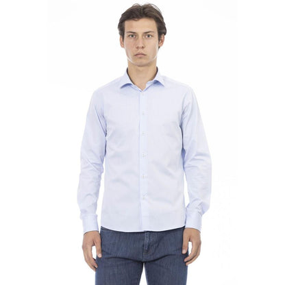 Baldinini Trend Blue Cotton Long Sleeve T-Shirt