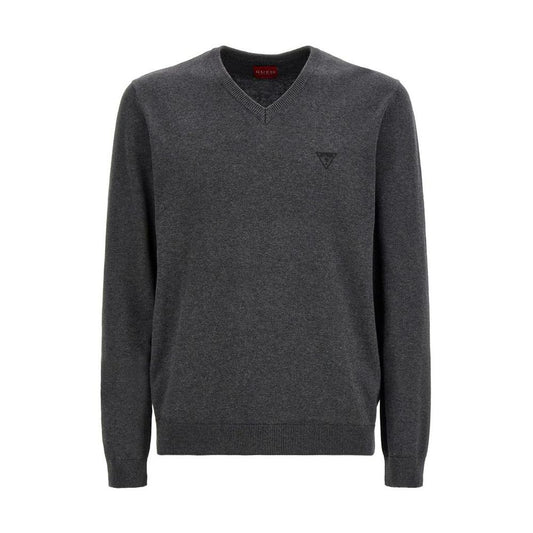 GUESS Dark Melange Grey Cotton Sweatshirt