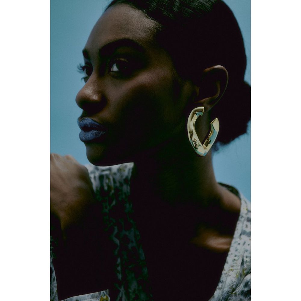 Patrizia Pepe Antique Gold Plastic Earrings