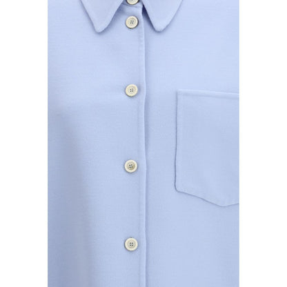 Fabiana Filippi Light Blue Fleece Wool Shirt