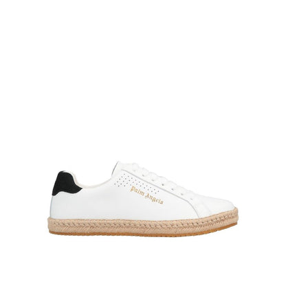 Palm Angels White Calfskin Platform Sneakers