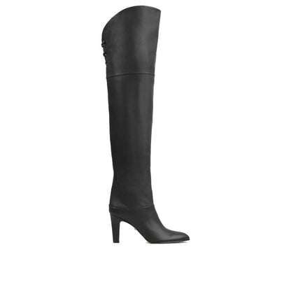 Chloé Black Leather Eve Over The Knee Boots