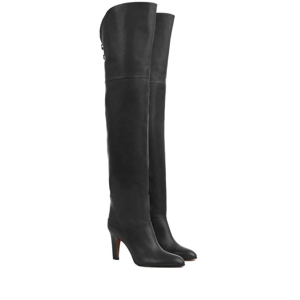 Chloé Black Leather Eve Over The Knee Boots