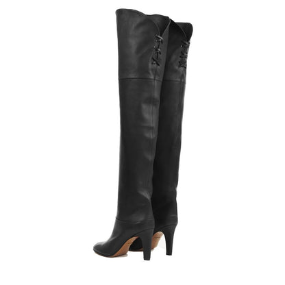Chloé Black Leather Eve Over The Knee Boots