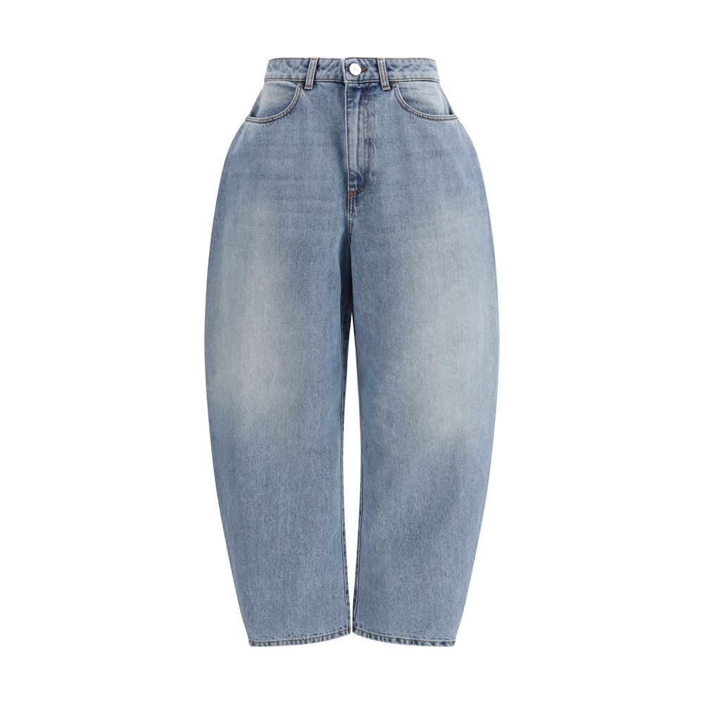 Róhe Blue Cotton Straight-Leg Jeans