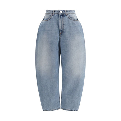 Róhe Blue Cotton Straight-Leg Jeans