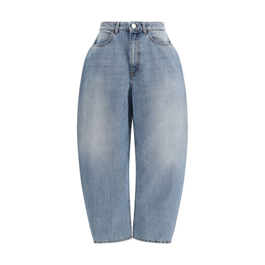 Róhe Blue Cotton Straight-Leg Jeans