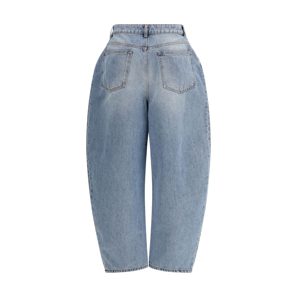 Róhe Blue Cotton Straight-Leg Jeans