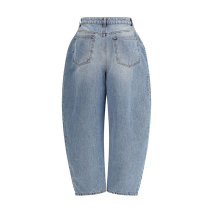 Róhe Blue Cotton Straight-Leg Jeans