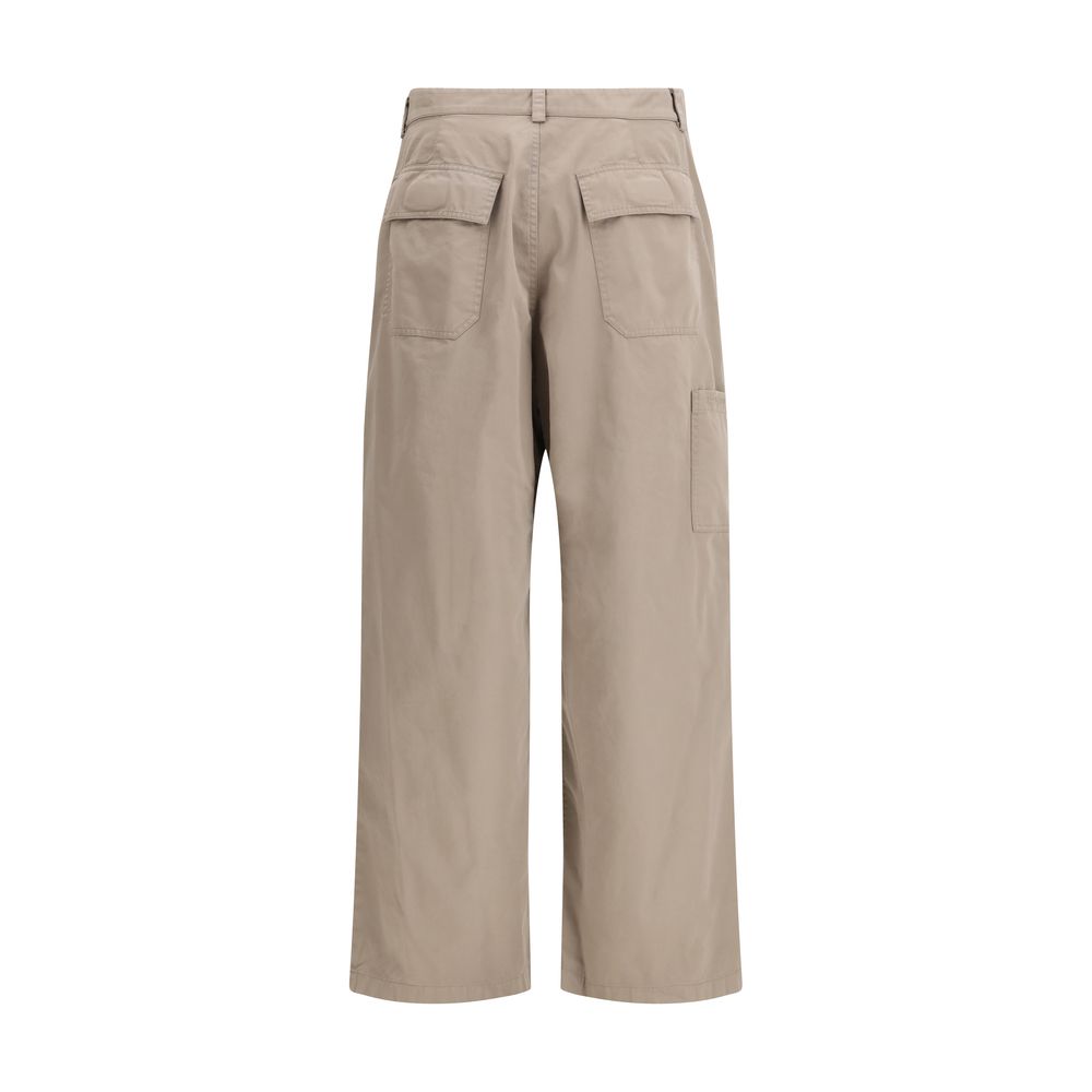 Balenciaga Beige Cotton Workwear Casual Pants