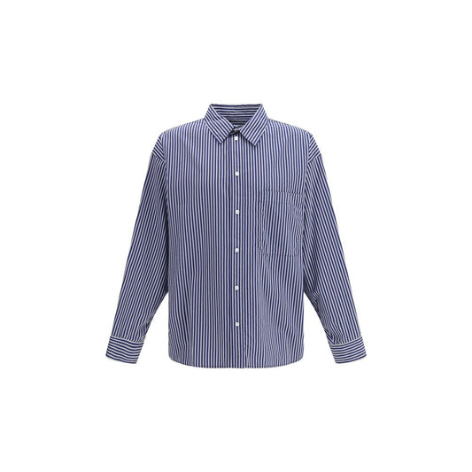 Balenciaga Blue & White Cotton Striped Shirt