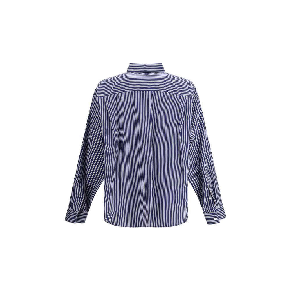 Balenciaga Blue & White Cotton Striped Shirt