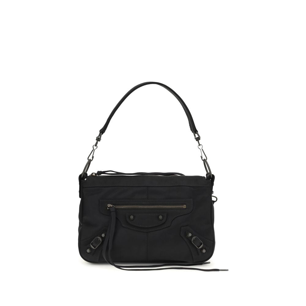 Balenciaga Black Le City Moto Small Shoulder Bag