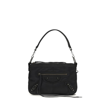 Balenciaga Black Le City Moto Small Shoulder Bag