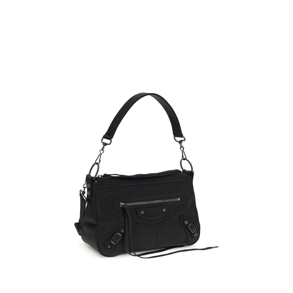 Balenciaga Black Le City Moto Small Shoulder Bag