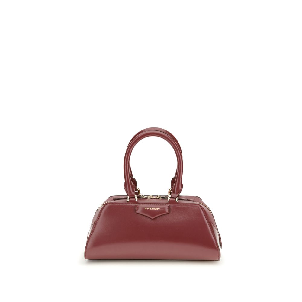 Givenchy Antigona East-West Mini Handbag in Bordeaux Calf Leather