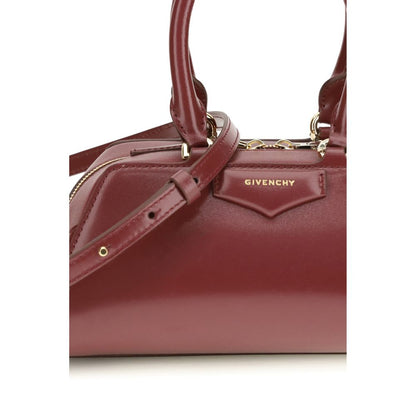 Givenchy Antigona East-West Mini Handbag in Bordeaux Calf Leather