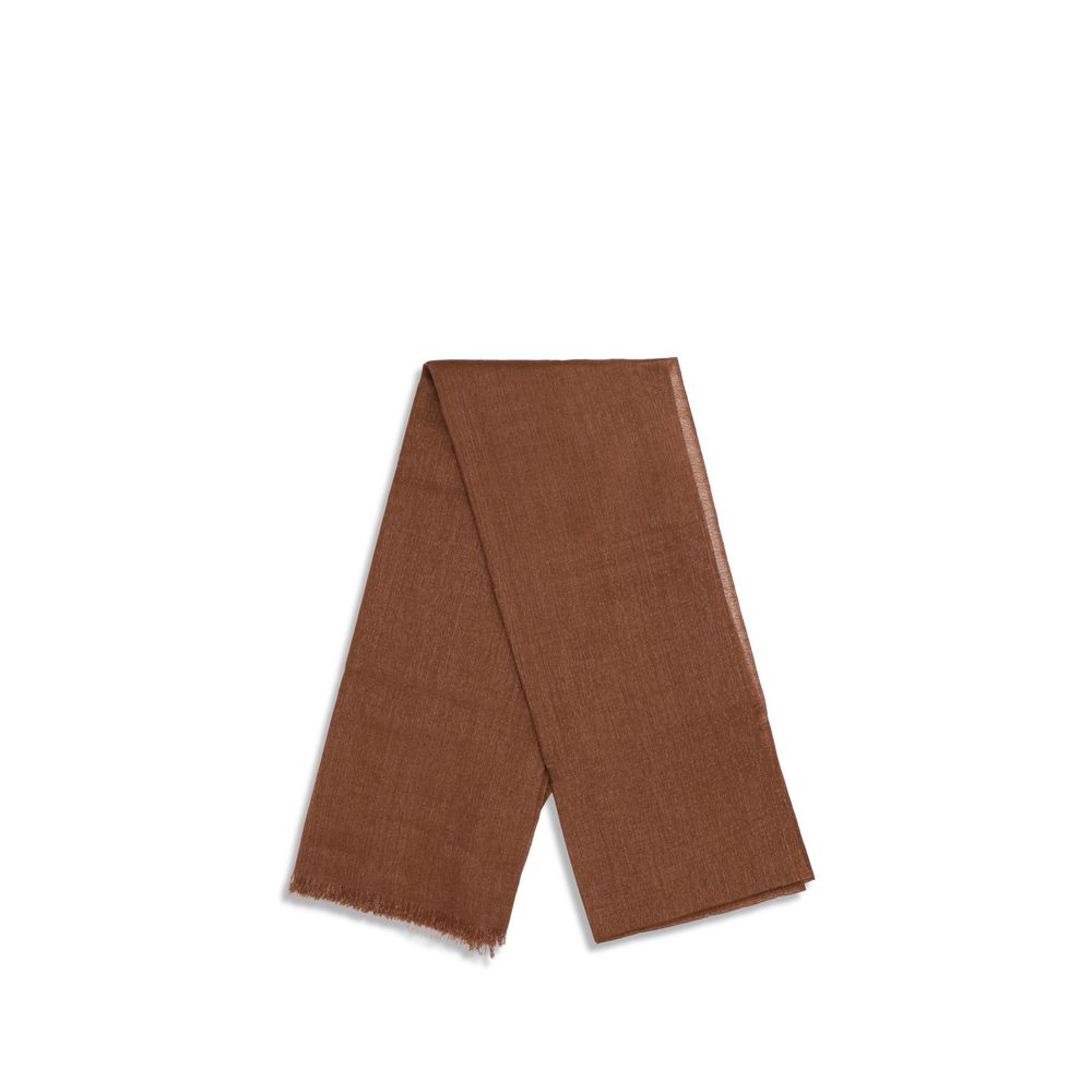 Brunello Cucinelli Brown Cashmere Scarf - Luxury Redefined