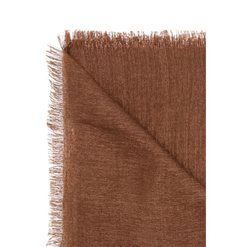 Brunello Cucinelli Brown Cashmere Scarf - Luxury Redefined
