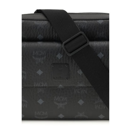 MCM Black Fabric Shoulder Bag - Aren Messenger Crossbody Bag