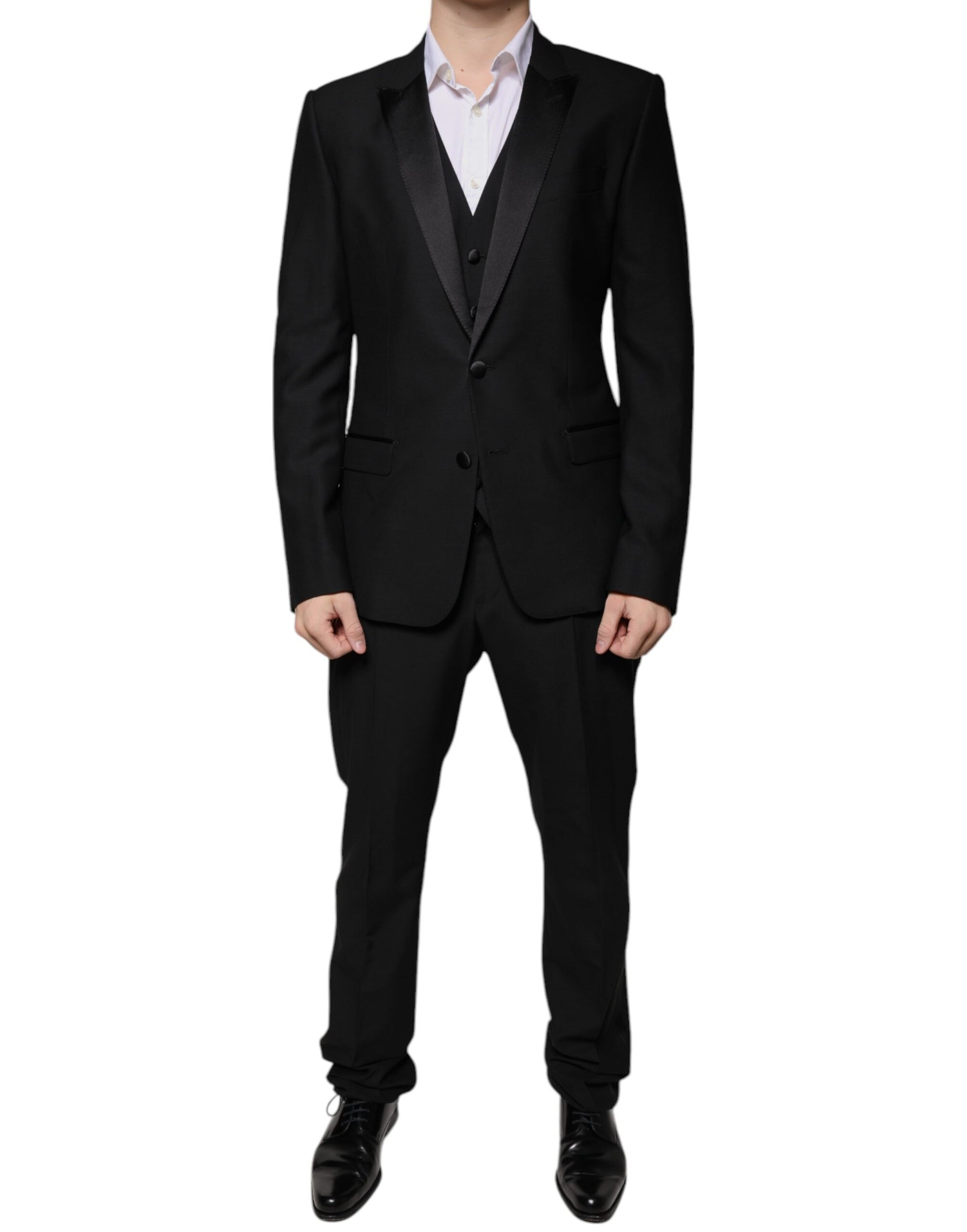 Dolce & Gabbana Black Virgin Wool Tuxedo: A Masterclass in Italian Elegance