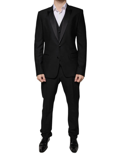 Dolce & Gabbana Black Virgin Wool Tuxedo: A Masterclass in Italian Elegance