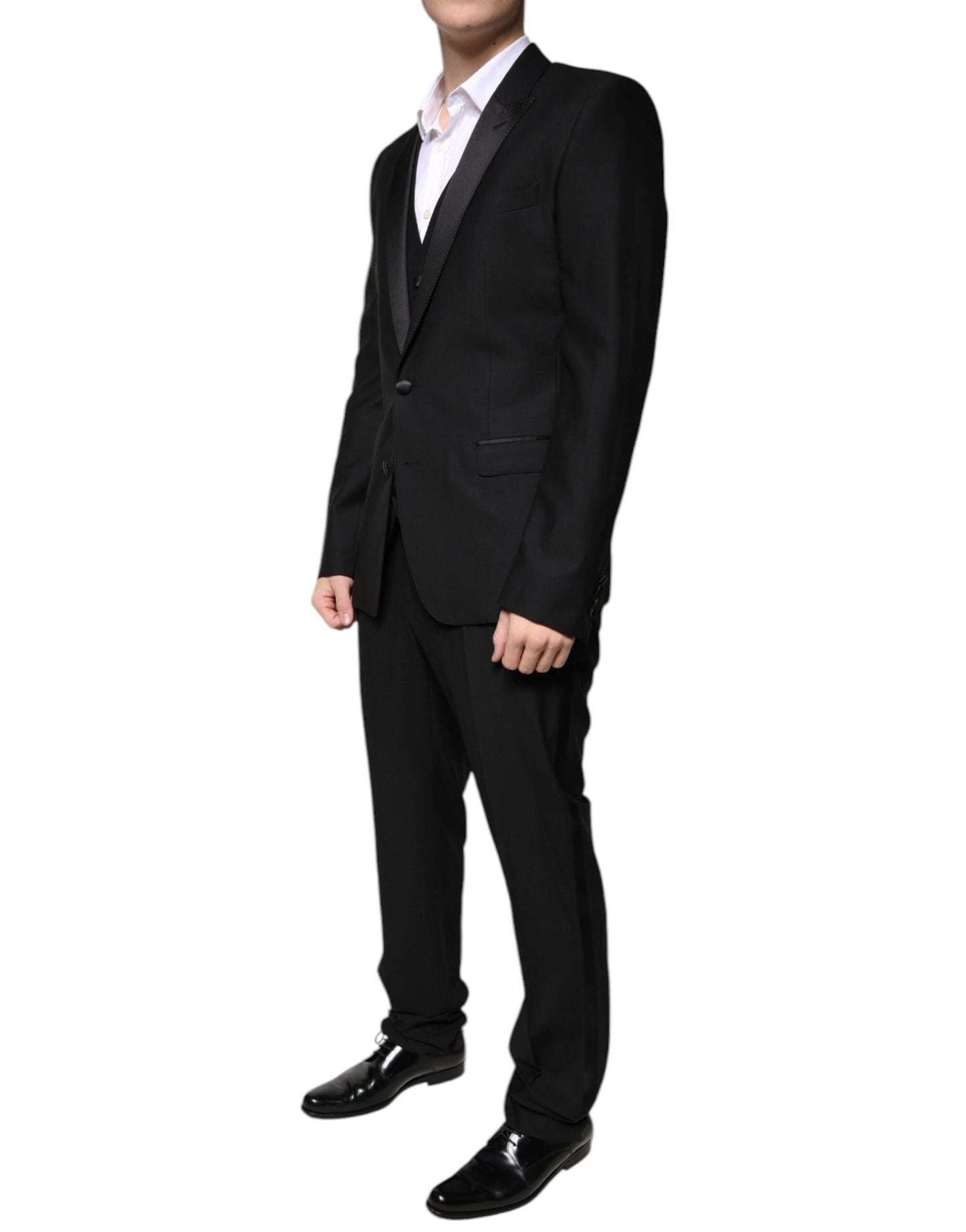Dolce & Gabbana Black Virgin Wool Tuxedo: A Masterclass in Italian Elegance