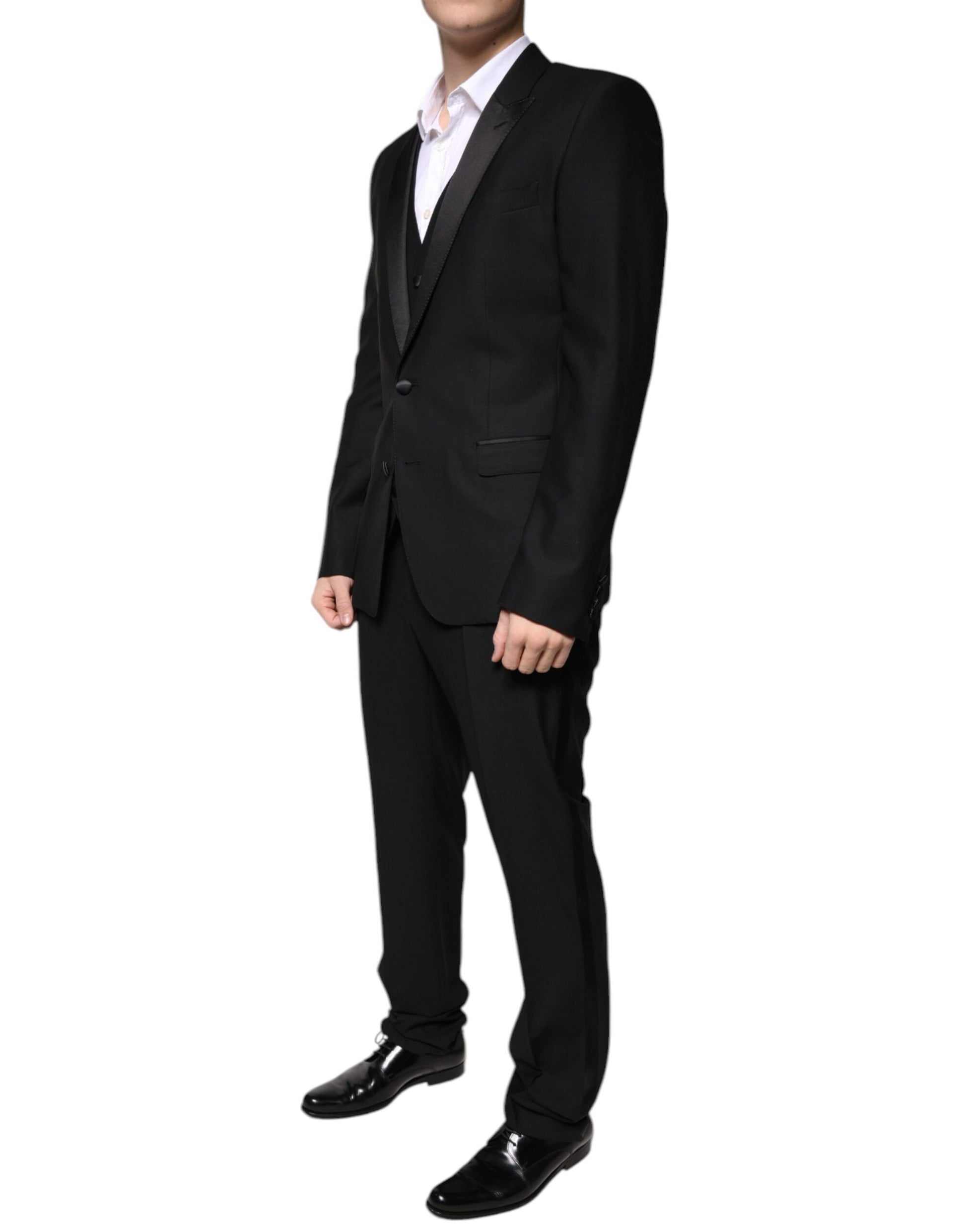 Dolce & Gabbana Black Virgin Wool Tuxedo: A Masterclass in Italian Elegance