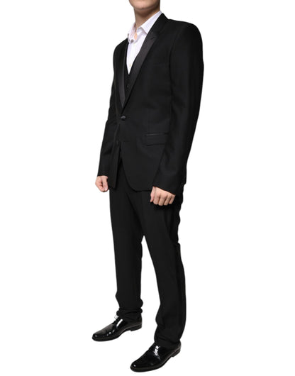 Dolce & Gabbana Black Virgin Wool Tuxedo: A Masterclass in Italian Elegance