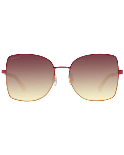 Swarovski Multicolor Women’s Sunglasses – Metal Frame, Brown Mirrored Gradient Lenses