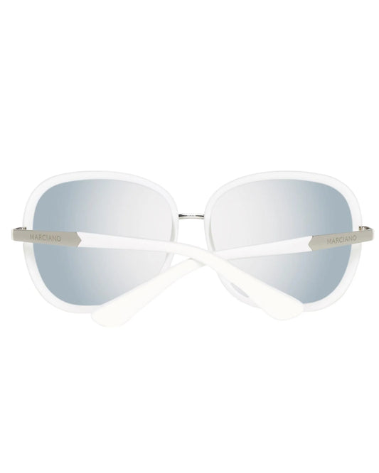 Guess Women’s Sunglasses – Silver Butterfly Frame, Mirrored Lenses