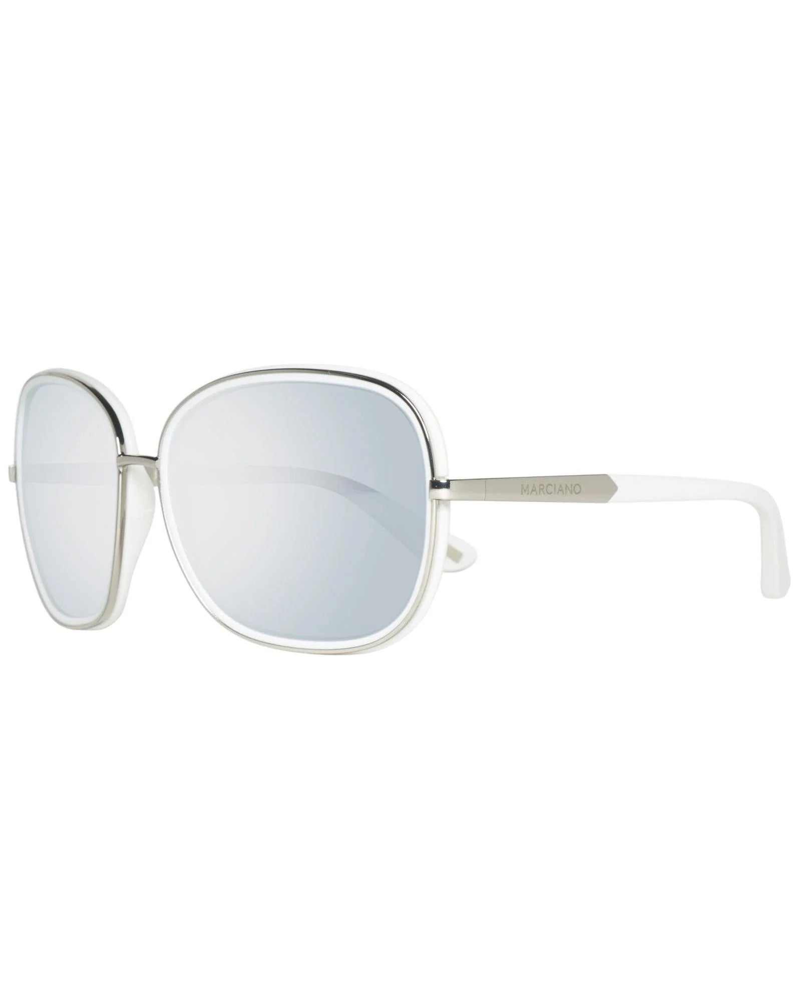 Guess Women’s Sunglasses – Silver Butterfly Frame, Mirrored Lenses