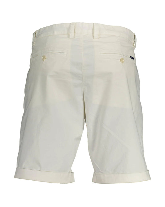 Gant White Cotton Bermuda Shorts - Classic Style and Comfort