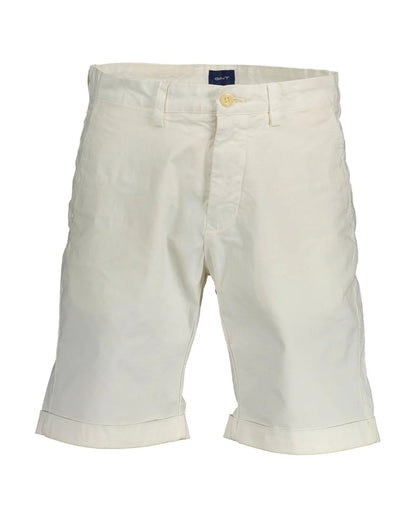 Gant White Cotton Bermuda Shorts - Classic Style and Comfort