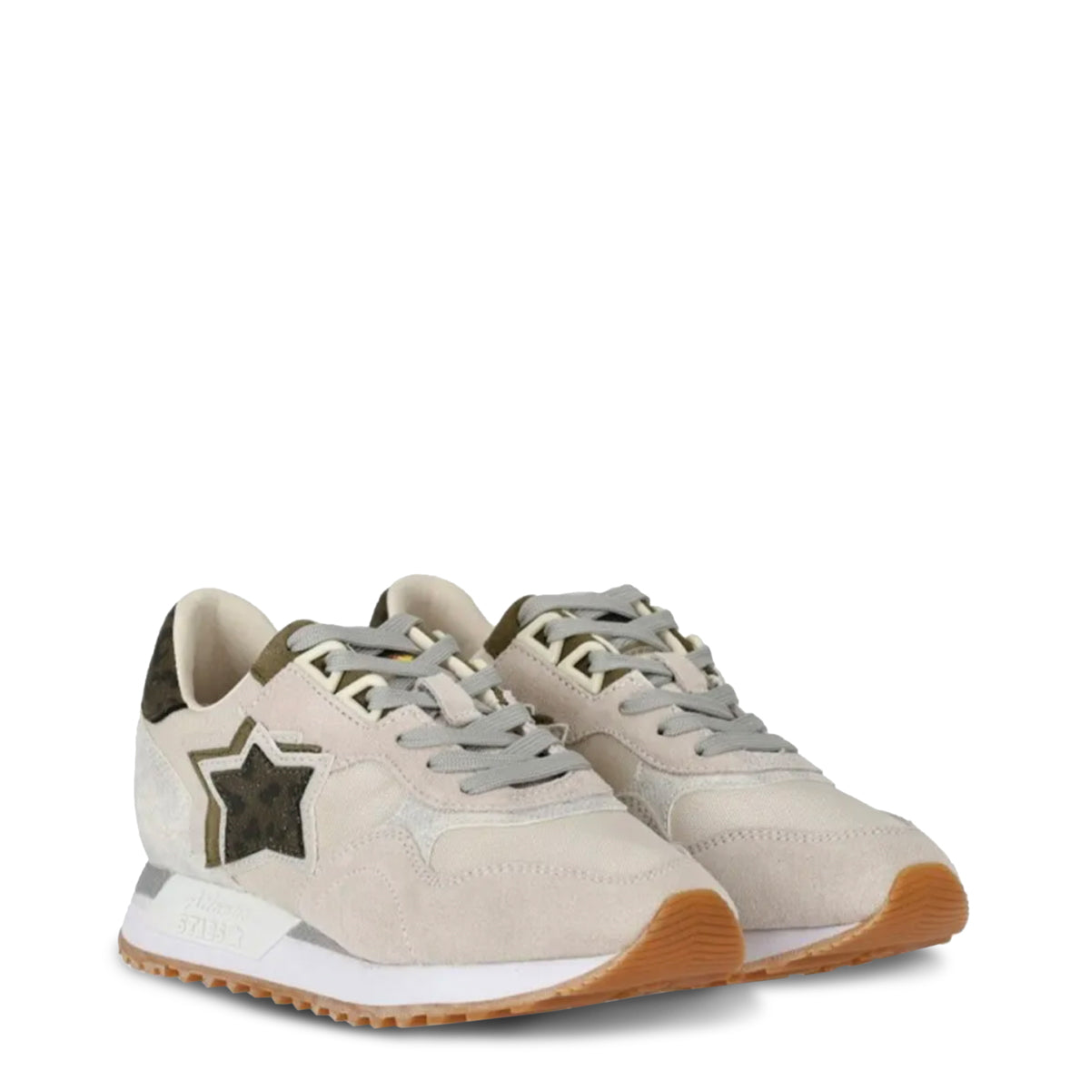 Atlantic Stars Brown Suede Leather Athletic Sneakers for Women
