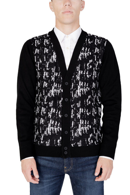 Antony Morato Black Wool Cardigan for Men